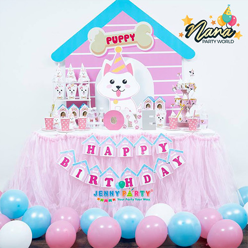 Bộ trang trí chủ đề Puppy Girl cho bé gái