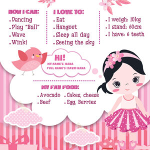 Bảng thông tin - Chalkboard chủ đề Girl Ver 2