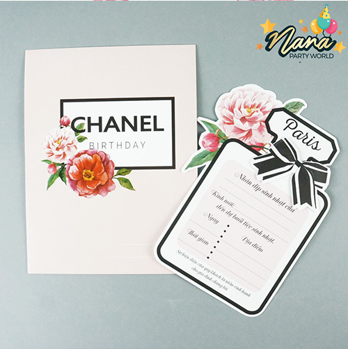 Thiệp viết tay Chanel dễ thương cho bé
